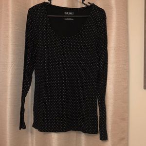 Old Navy L Scoop Neck Polka Dot Tee